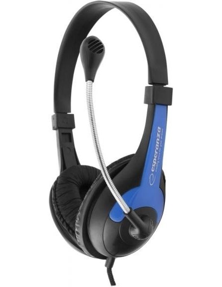 Esperanza EH158B headphones/headset Head-band Black, Blue