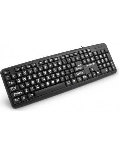 Esperanza EK129 keyboard USB QWERTY UK English Black