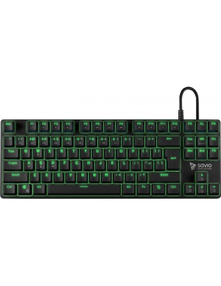 Savio Mechanical Gaming Keyboard SAVIO Tempest RX TKL Outemu BROWN USB QWERTY English Black