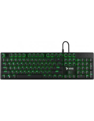 Savio Tempest RX FULL keyboard Outemu Brown USB QWERTY US Black, Green