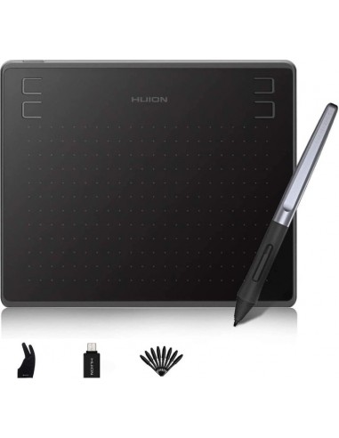 HUION HS64 graphic tablet 5080 lpi 160 x 102 mm USB Black