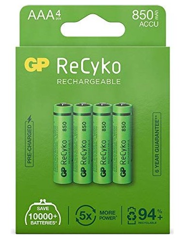 4+2 GP ReCyko NiMH Battery AAA 850mAH, 1,2V, ready to use