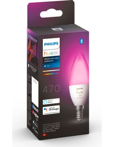 Philips Hue LED Candle E14 BT 5,3W 470lm White...