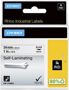 Dymo Rhino 6000+ Vinyl selbstlam 24 mm x 5,5 m black to...
