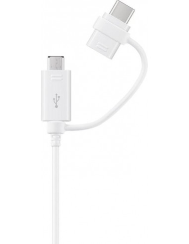 Samsung Data Cable Micro-USB tu USB-A incl USB-C Adapter white