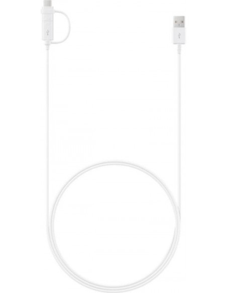 Samsung Data Cable Micro-USB tu USB-A incl USB-C Adapter white