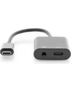 DIGITUS USB Type-C Adapter Type-C to USB--C + 3.5mm Jack 2