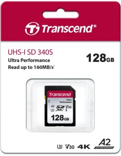 Transcend SDXC 340S        128GB Class 10 UHS-I U3 A2 V30 2