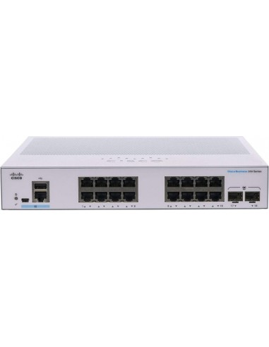 Cisco CBS350-16T-2G-EU network switch Managed L2/L3 Gigabit Ethernet (10/100/1000) Silver