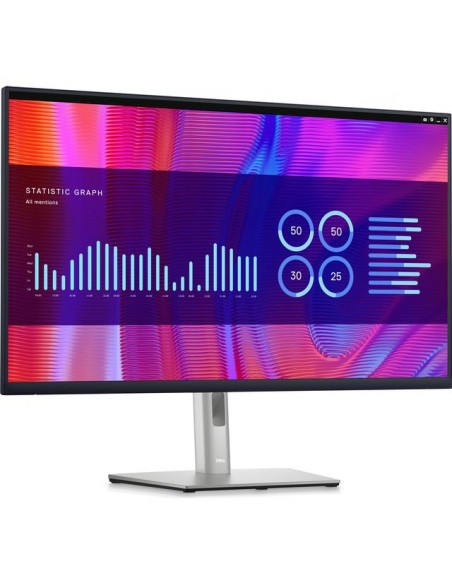 DELL P Series P3223DE 80 cm (31.5") 2560 x 1440 pixels Quad HD LCD Black, Silver
