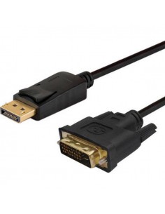 Savio CL-122 video cable adapter 3 m DisplayPort DVI Black