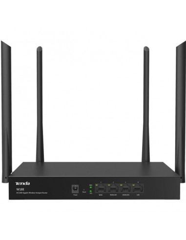 Tenda W18E wireless router Gigabit Ethernet Dual-band (2.4 GHz / 5 GHz) 4G Black