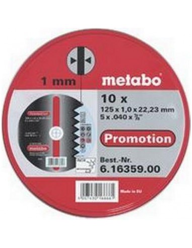 Metabo 10 Cut-Off Wheels SP 125x1,0x 22,23 mm