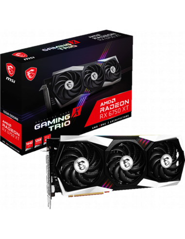 MSI GAMING X TRIO AMD Radeon RX 6750 XT OC Graphic card 12GB GDDR6 PCI Express 4.0 ATX Black, Silver