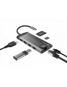 NATEC MULTIPORT FOWLER PLUS USB-C, HDMI 4K, RJ45