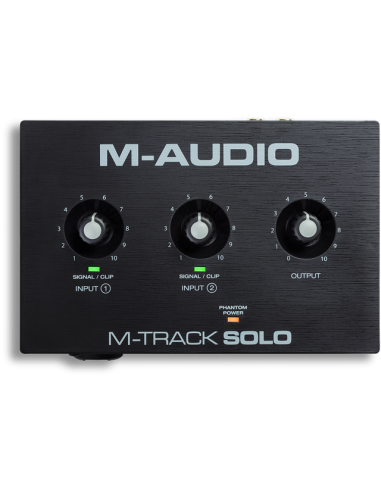 M-AUDIO M-Track Solo USB Audio interface Crystal preamplifier 16 bit 48 kHz Black