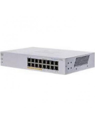 Cisco CBS110 Unmanaged L2 Gigabit Ethernet (10/100/1000) Power over Ethernet (PoE) 1U Gray