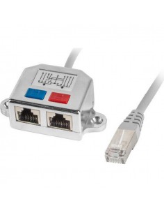 Lanberg AD-0026-S adapter (RJ45 M - 2 x RJ45 F gray color)