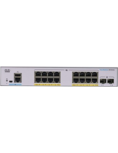 Cisco CBS350-16P-E-2G-EU network switch Managed L2/L3 Gigabit Ethernet (10/100/1000) Silver