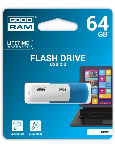 Goodram UCO2 USB flash drive 64 GB USB Type-A 2.0 Blue,White