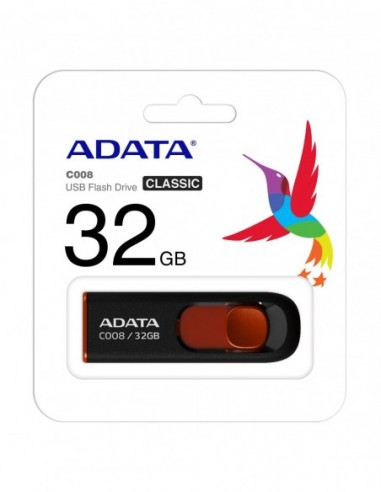 ADATA USB 2.0 Stick C008 Black/Red 32GB