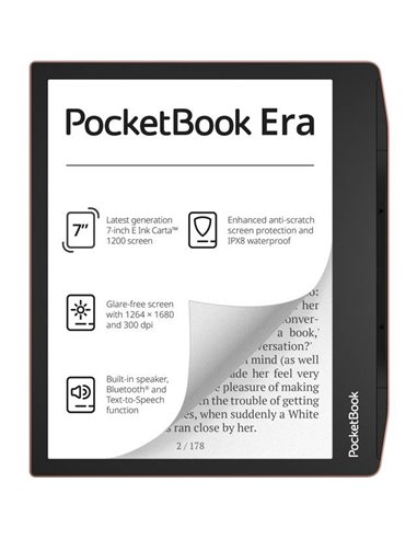 PocketBook 700 Era Copper e-book reader Touchscreen 64 GB Black, Copper