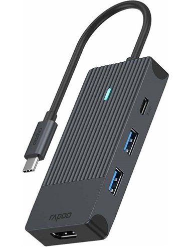 Rapoo USB-C Multiport Adapter 4-in-1, grey