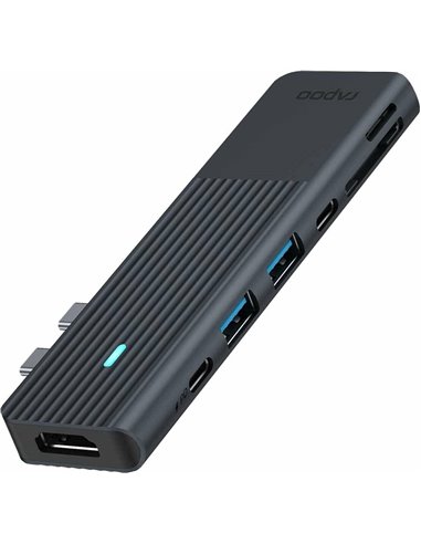 Rapoo USB-C Multiport Adapter 7-in-2, grey