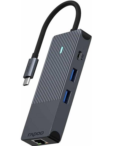 Rapoo USB-C Multiport Adapter 8-in-1, grey