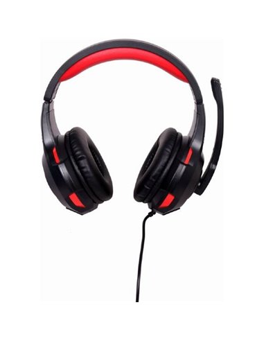 Gembird GHS-U-5.1-01 headphones/headset Wired Head-band Gaming Black, Red