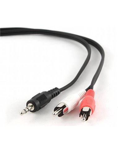 Gembird 2.5m, 3.5mm/2xRCA, M/M audio cable Black, Red, White
