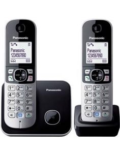 Panasonic KX-TG6812 DECT telephone Caller ID Black, Silver