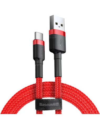 Baseus Cafule USB cable 2 m USB A USB C Black, Red