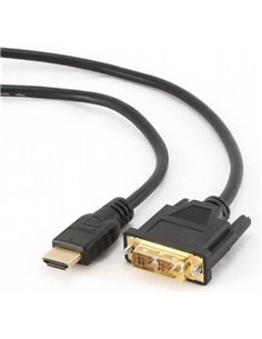 Gembird 1.8m, HDMI/DVI, M/M DVI-D Black