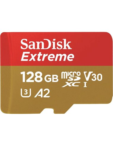 SanDisk microSDXC 128GB Extreme A2 C10 V30 UHS-I U3