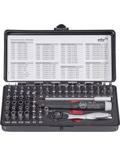 Wiha 65pc micro bit set in steel case