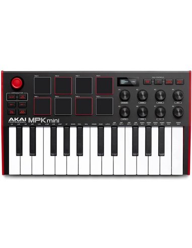 AKAI MPK Mini MK3 Control keyboard Pad controller MIDI USB Black, Grey