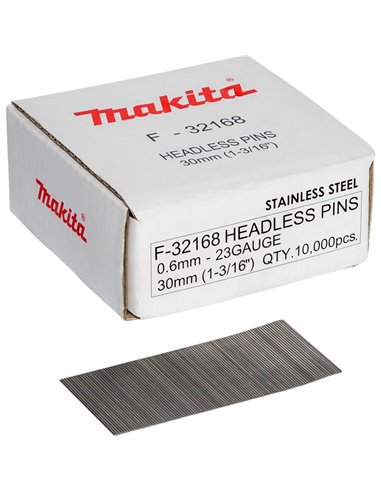 Makita Pins 0,6 x 30mm Inox F-32168 10000 pcs