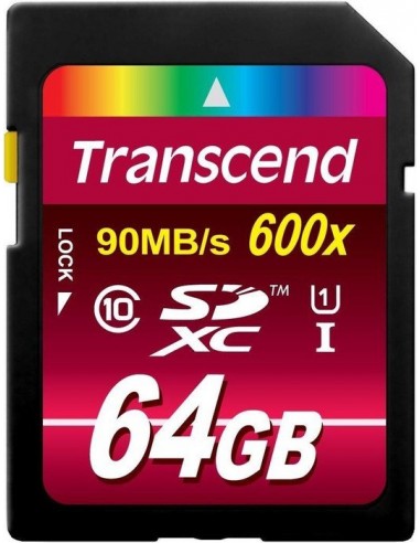 Transcend Secure Digital SDXC UHS-I 64 GB, memory card (TS64GSDXC10U1)