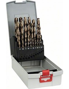 Bosch ProBox HSS-Co Robust Line metal drill set, 25-piece...