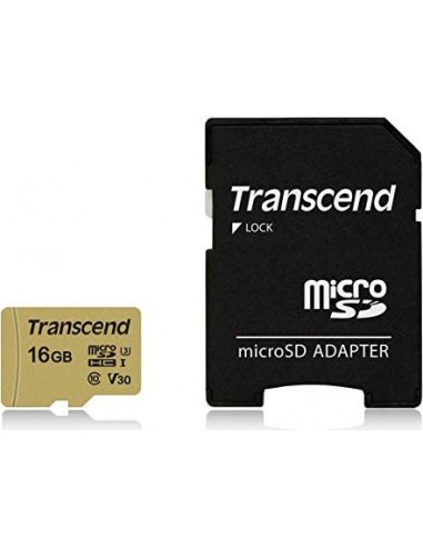Transcend microSDHC Card 16GB Memory Card (TS16GUSD500S)