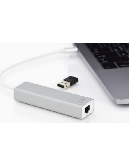 Digitus Adapter DA-70255 USB 3.0 C Gigabit + 3-Port Hub with GE LAN (DA-70255)