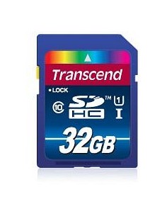 Transcend Secure Digital SDHC UHS-I 8GB memory card...