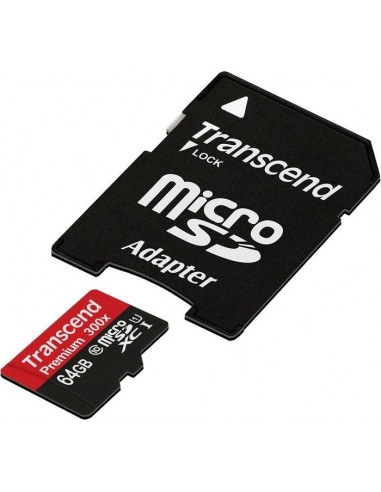 Transcend microSDHC Card 64 GB Premium memory...