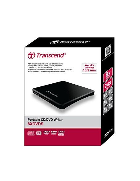 Transcend TS8XDVDS-K, external DVD burner (TS8XDVDS-K)