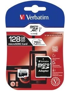 Verbatim 128 GB microSDHC, Memory Card (44085)