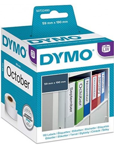 Dymo Folder labels S0722480, lettering tape (S0722480)