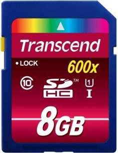 Transcend Secure Digital SDHC UHS-I 8GB memory card...