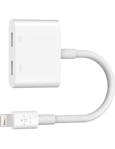 Belkin Rockstar Lightning Audio and charging cable, Y-cable (F8J198BTWHT)