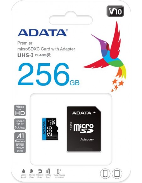 ADATA Premier 256 GB microSDHC, Memory Card (AUSDX256GUICL10A1-RA1)